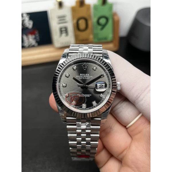 VS Factory Rolex Datejust 36mm Sunburst Slate Diamond Dial Jubilee Bracelet (126234) 1:1 Super Clone – DD3235 Movement